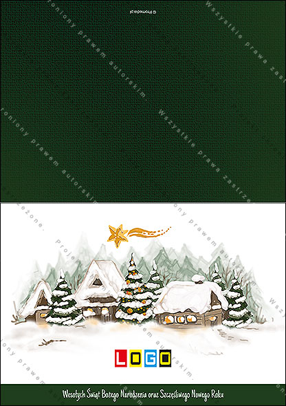 karnet świąteczny - wzór BN1-307 awers