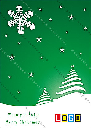 kartka świąteczne - wzór BZ1-195 awers