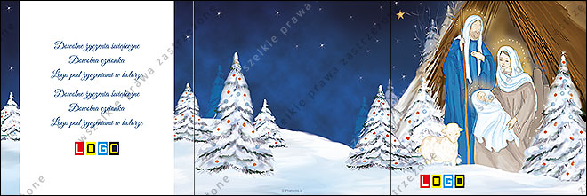 kartki świąteczne z kolędami - CD-karnet - wzór cdkarn_BK-057 awers