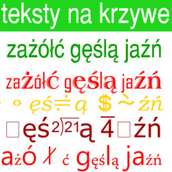 Zamień teksty na krzywe