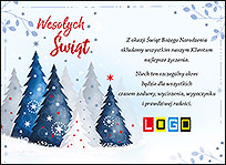 E-kartka świąteczna EBN-013 – Niebieski las