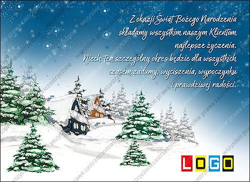 E-kartka świąteczna EBN-021 – Zimowa wioska