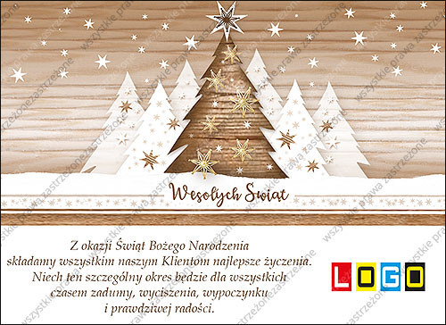 E-kartka świąteczna EBN-029 – Drewniany las