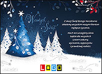 E-kartka świąteczna EBN-030 – Nocny las w bieli