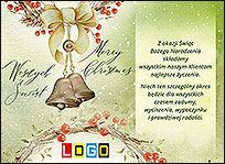 E-kartka świąteczna EBN-033 – Dzwonki z kokardą