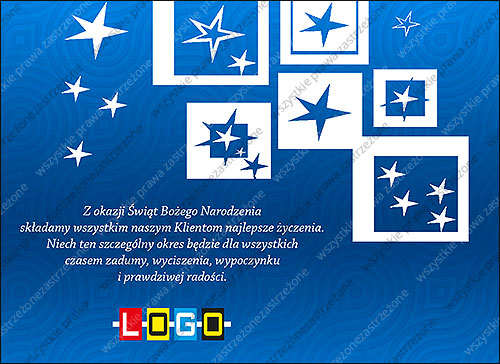 E-kartka świąteczna EBN-098 – Gwiazdy w kwadratach
