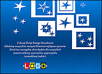 E-kartka świąteczna EBN-098 – Gwiazdy w kwadratach