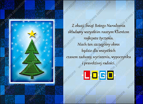 E-kartka świąteczna EBN-101 – Choinka w mozaice