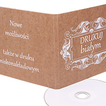 digipack 4P Eko Kraftliner, druk kolorem białym