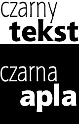 Czarny tekst i czarna apla na ciemnym tle