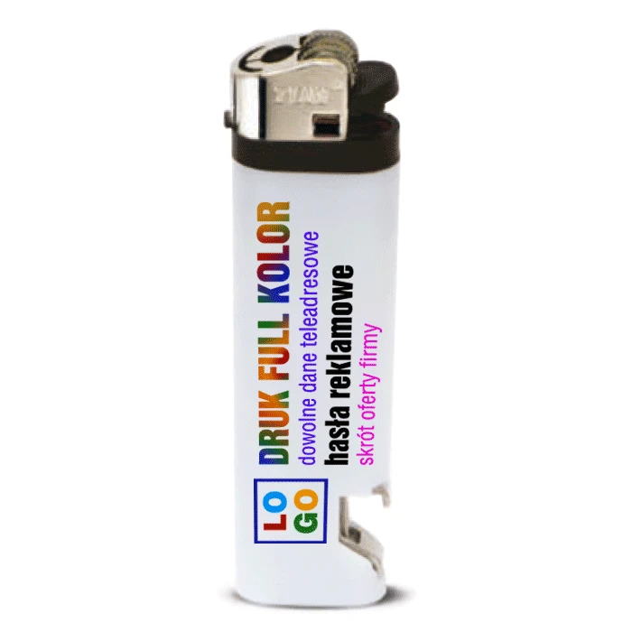 Zapalniczki NM-1 Opener – zapalniczka reklamowa z nadrukiem UV CMYK