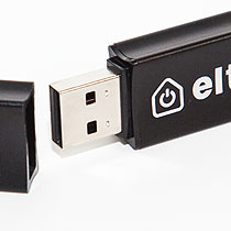 pendrive z tworzywa, jasny nadruk logo