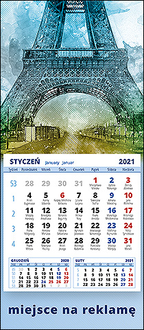 Wzór kalendarza KM1-126