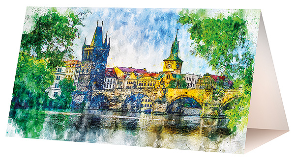 Kalendarz biurkowy, wzór KP2-114 – Przód piramidki – grafika wybranego wzoru
