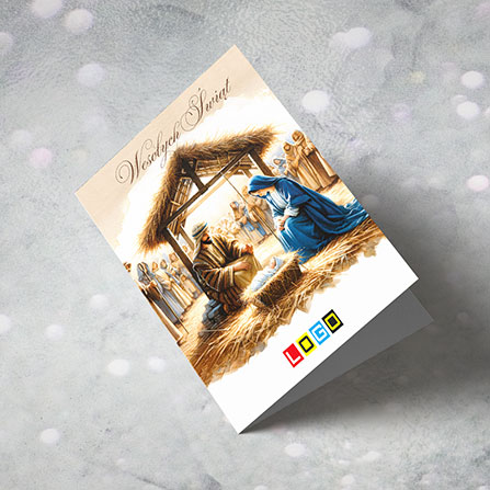 Kartka świąteczna BN1-403 – Malarska scena narodzenia – widok 4