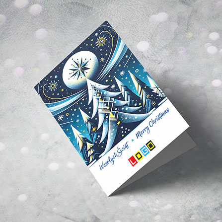 Kartka świąteczna BN1-417 – Stylizowany zimowy las – widok 4