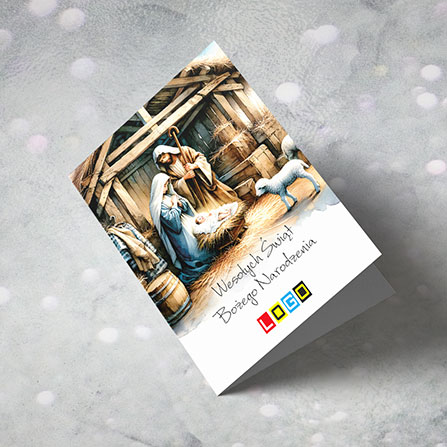 Kartka świąteczna BN1-469 – Tradycyjna szopka betlejemska – widok 4