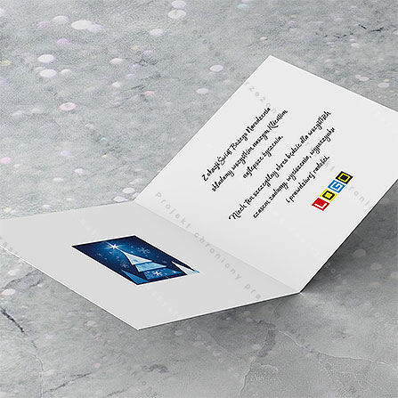 Kartka świąteczna BN2-444 – Stylizowana choinka w zimowej scenerii – widok 5