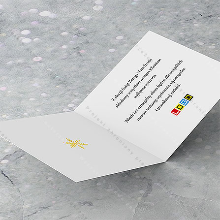 Kartka świąteczna BN2-580 – Złote choinki – widok 5