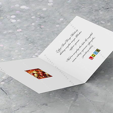 Kartka świąteczna BN2-589 – Złote i szkarłatne ornamenty – widok 5