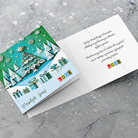 Kartka świąteczna BN2-598 – Choinka w stylu papercraft – widok 4