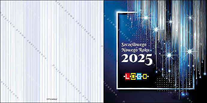 Kartka świąteczna BN2-601 – Kaskada cyfrowego światła – widok 3