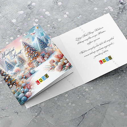 Kartka świąteczna BN2-653 – Pastelowy magiczny las – widok 4