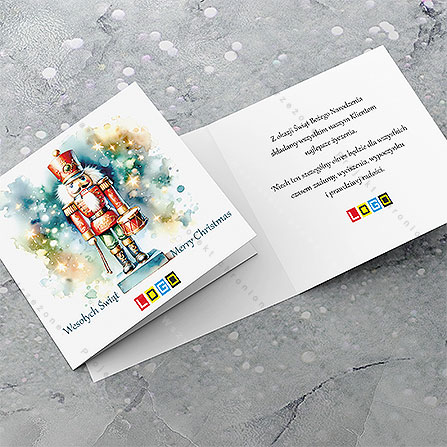 Kartka świąteczna BN2-671 – Akwarelowy dziadek do orzechów – widok 4