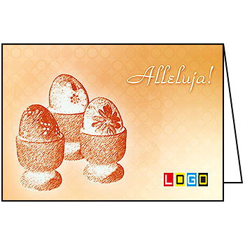 Kartka wielkanocna WN1-074 – Alleluja odbite jak stempel z logo firmy
