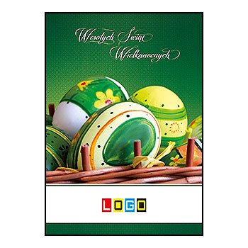 Kartka wielkanocna WZ1 – Zielone pisanki z cynamonem