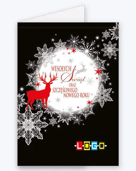 Kartka świąteczna BN1-007 z logo firmy