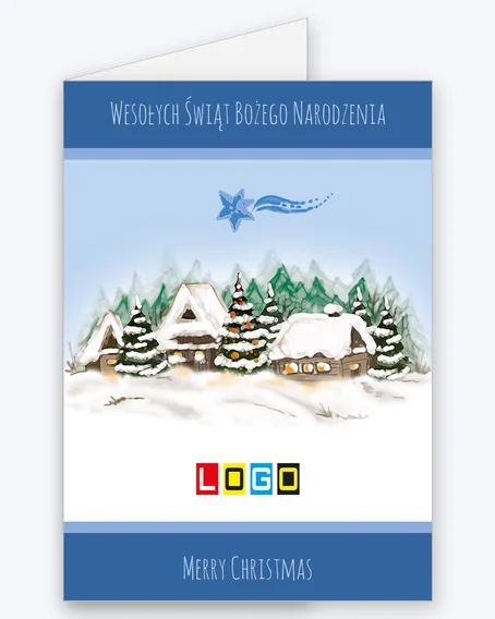 Kartka BN1 – Malarska zimowa wioska