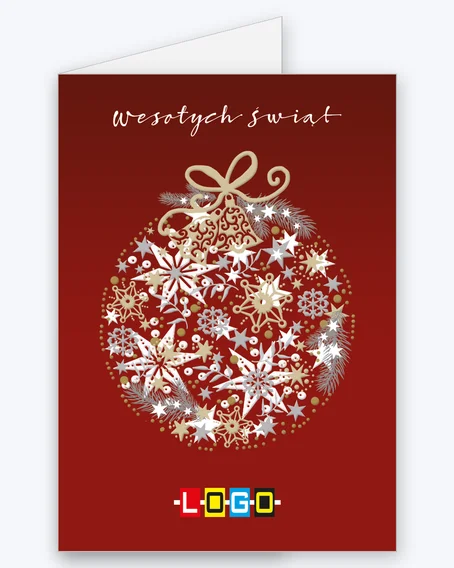 Kartka BN1 – Ornament z zimowych symboli