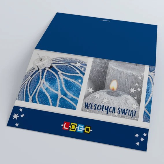 Kartka świąteczna BN1-333 – Dyptyk z bombką i świecą – widok 4