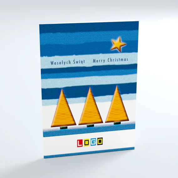 Kartka świąteczna BN1-352 – Graficzne choinki – widok 3