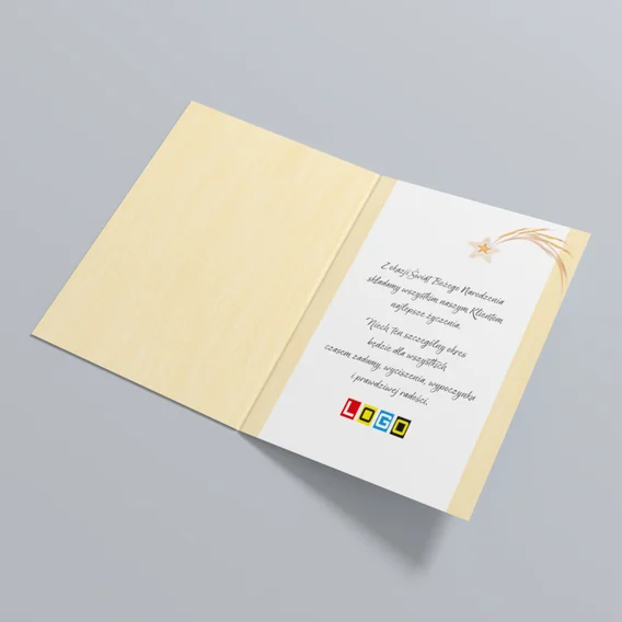 Kartka świąteczna BN1-382 – Zimowa fotografia na drewnie – widok 5