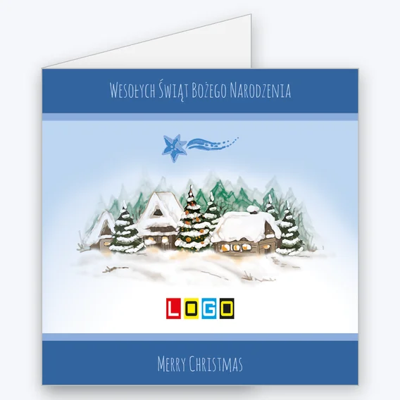 Kartka BN2 – Malarska zimowa wioska