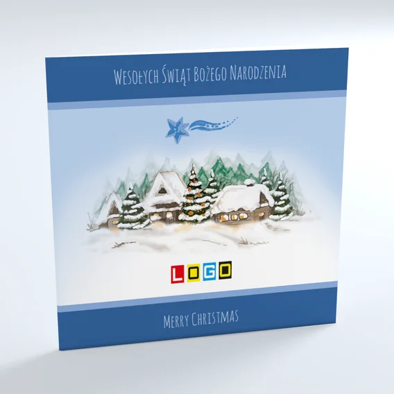 Kartka świąteczna BN2-058 – Malarska zimowa wioska – widok 3