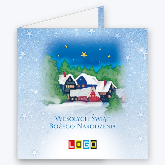 Kartka BN2 – Malarska zimowa wioska