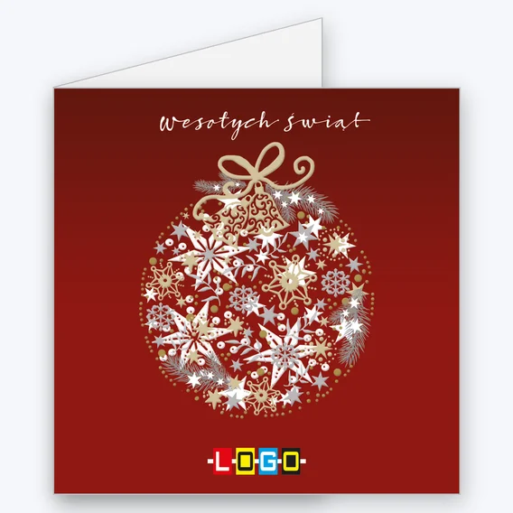 Kartka BN2 – Ornament z zimowych symboli