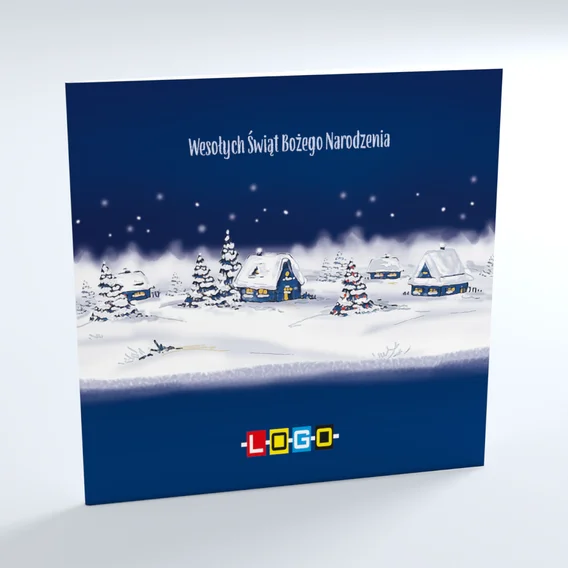 Kartka świąteczna BN2-127 – Śnieżna wioska – widok 3