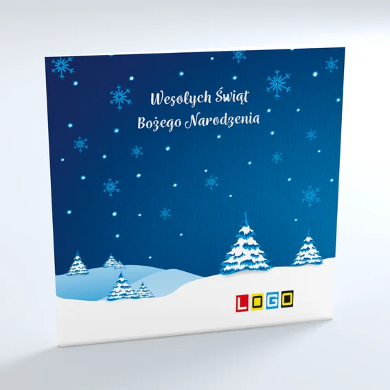 Kartka świąteczna BN2-197 – Nocny zimowy pejzaż – widok 3