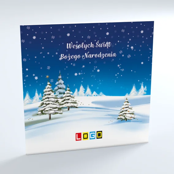 Kartka świąteczna BN2-270 – Malarski zimowy las – widok 3