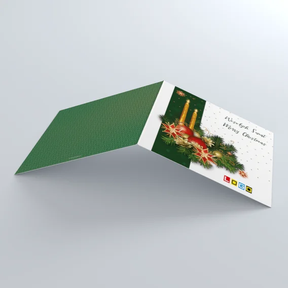 Kartka świąteczna BN2-290 – Złote świece – widok 4