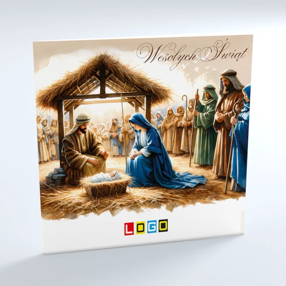 Kartka świąteczna BN2-403 – Malarska scena narodzenia – widok 3