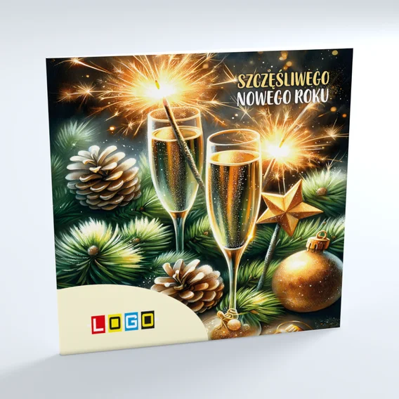 Kartka świąteczna BN2-425 – Kieliszki szampana – widok 3