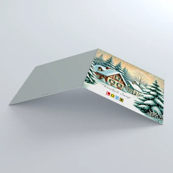 Kartka świąteczna BN2-510 – Malarska zimowa wioska – widok 4