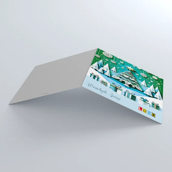 Kartka świąteczna BN2-598 – Choinka w stylu papercraft – widok 4