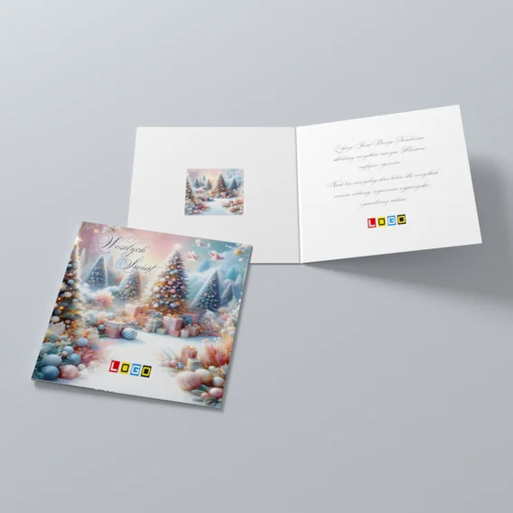 Kartka świąteczna BN2-653 – Pastelowy magiczny las – widok 2