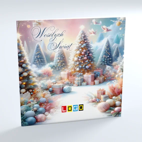 Kartka świąteczna BN2-653 – Pastelowy magiczny las – widok 3